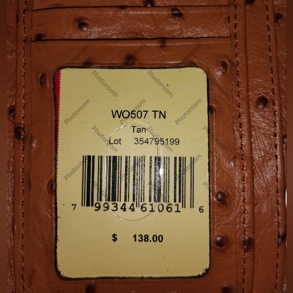 (NWT) DOONEY & BOURKE® Ostrich Continental Clutch - Tan - Picture 7 of 9